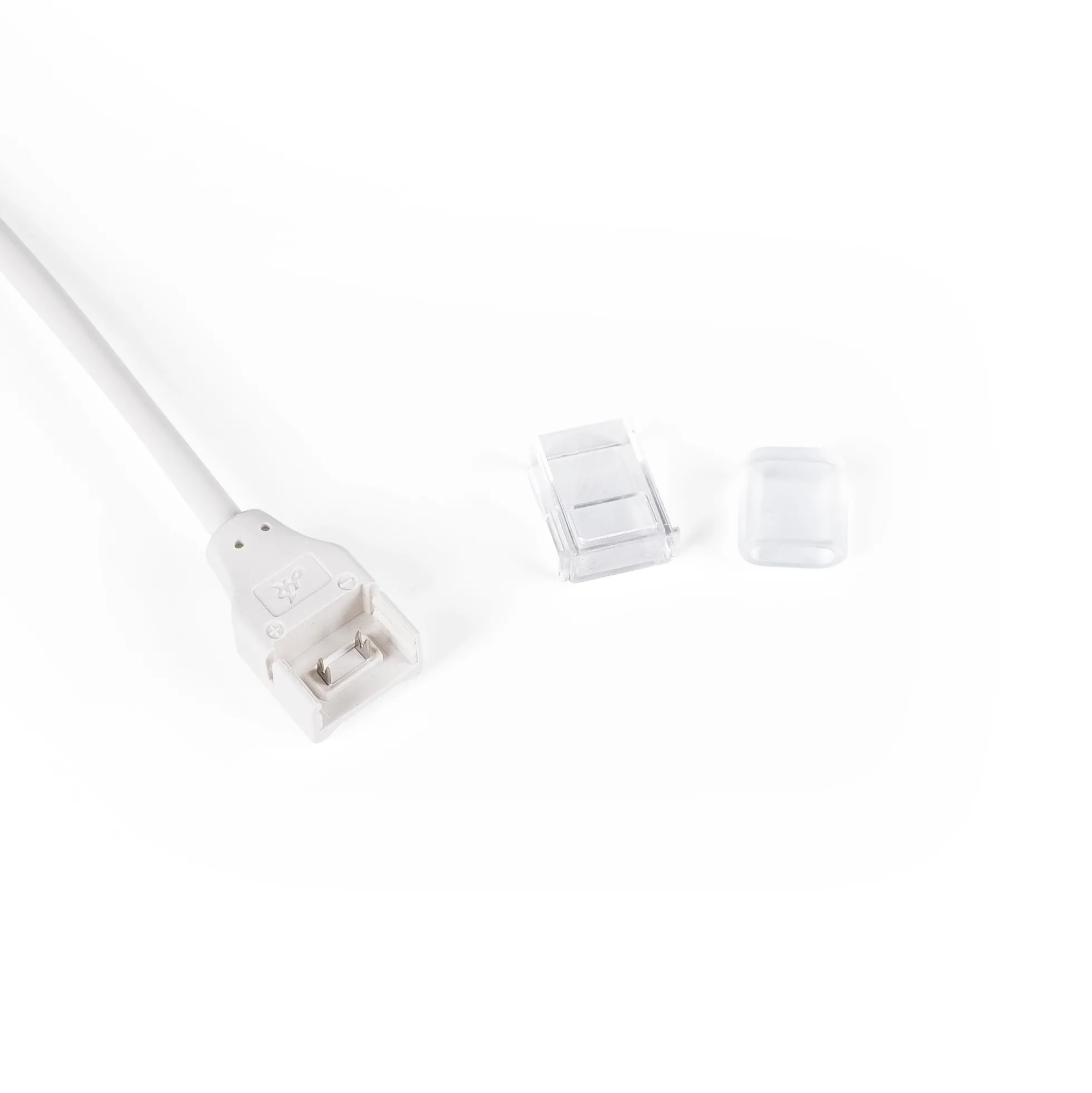 Conector de inicio + Tapón final para tira LED Monocolor IP65 - 10mm