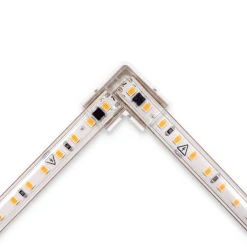 Conector en "L" para tira LED IP65 monocolor SMD 2835 - 10mm - 90º