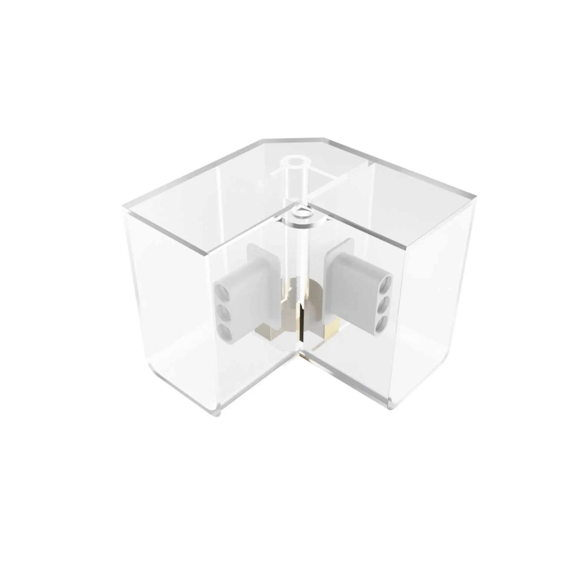 Conector en V para hexágono - 90° - 2,2 cm