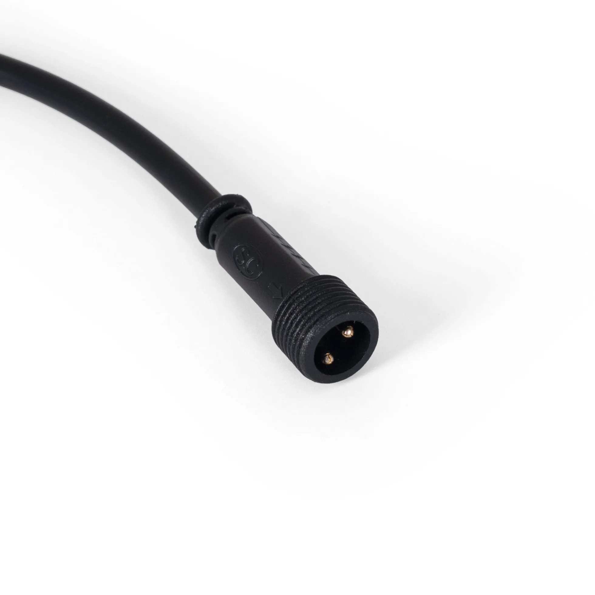 Conector estanco hembra para balizas monocolor - 2 pines - 20 cm