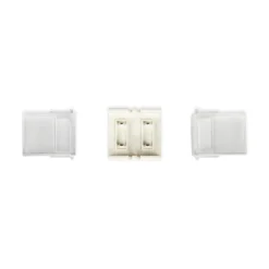 Conector estanco recto tira LED COB 220V - 2 pines- Tira 12mm - IP67