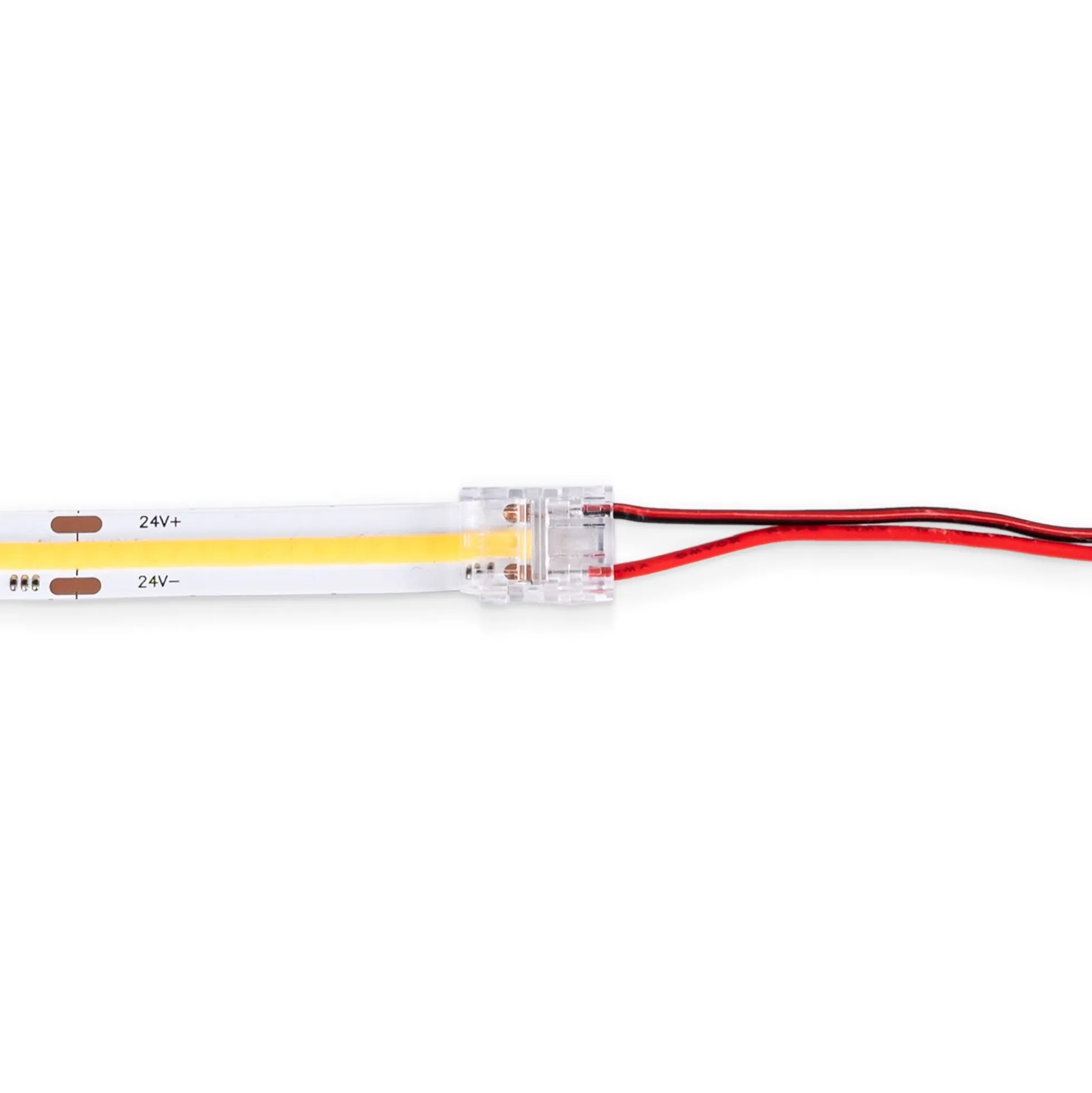 Conector Hippo monocolor COB Tira a Cable - PCB 10mm - 2 pines - IP20 - Máx. 24V