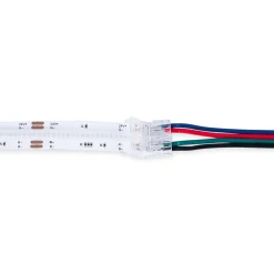 Conector Hippo Tira RGB COB a Cable - PCB 10mm - 4 pines - IP20 - Máx. 24V