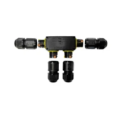 Conector impermeable en F - 3P - IP68 - 0,5-2,5mm² - 24A - T105
