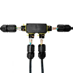 Conector impermeable en F - 3P - IP68 - 0,5-2,5mm² - 24A - T105
