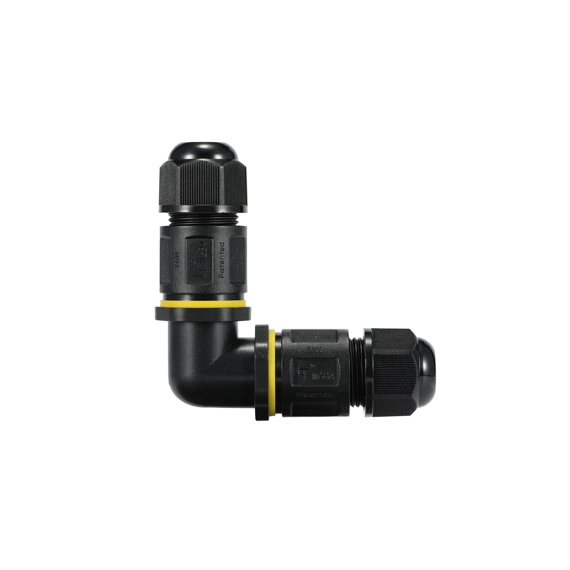 Conector impermeable en L - 3P - IP68 - 0,5-2,5mm² - 24A - T105