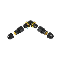 Conector impermeable en L - 3P - IP68 - 0,5-2,5mm² - 24A - T105