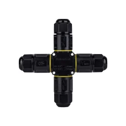 Conector impermeable en X - 3P - IP68 - 0,5-2,5mm² - 24A - T105