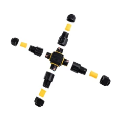 Conector impermeable en X - 3P - IP68 - 0,5-2,5mm² - 24A - T105