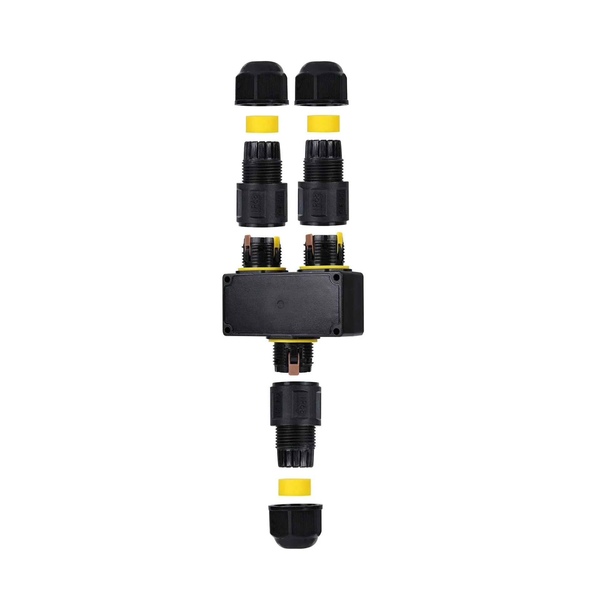 Conector impermeable en Y - 3P - IP68 - 0,5-4,0mm² - 32A - T105