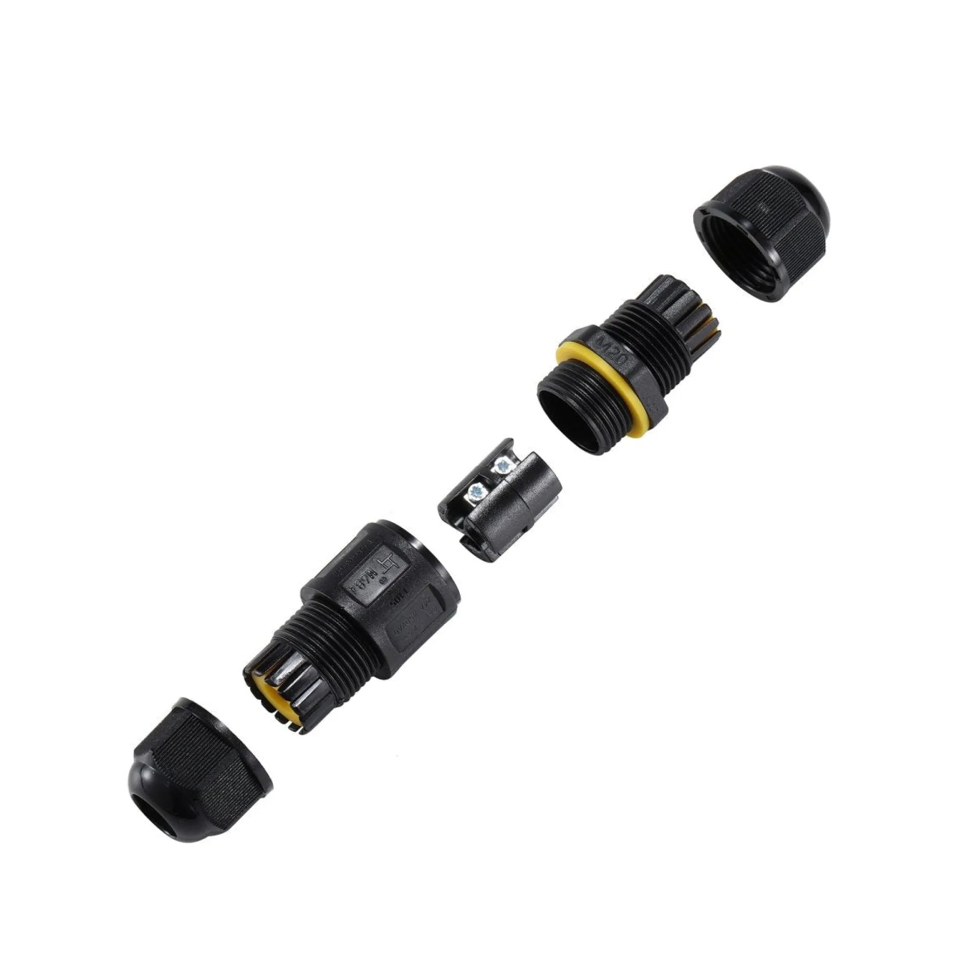 Conector impermeable mini - 3P - IP68 - 0,5-2,5mm² - 24A - T105