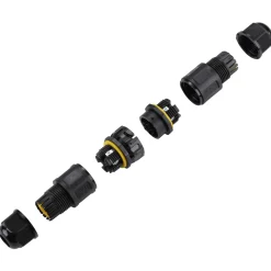 Conector impermeable - 6P - Macho y hembra - IP68 - 0,5-2,5mm² - 24A - T105