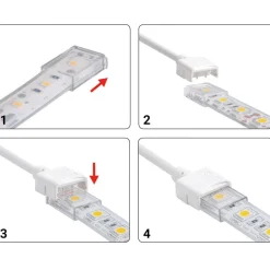 Conector inicio tira a cable CCT PCB 10mm IP68