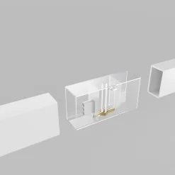 Conector recto para luminaria lineal - 180° - 2,2 cm