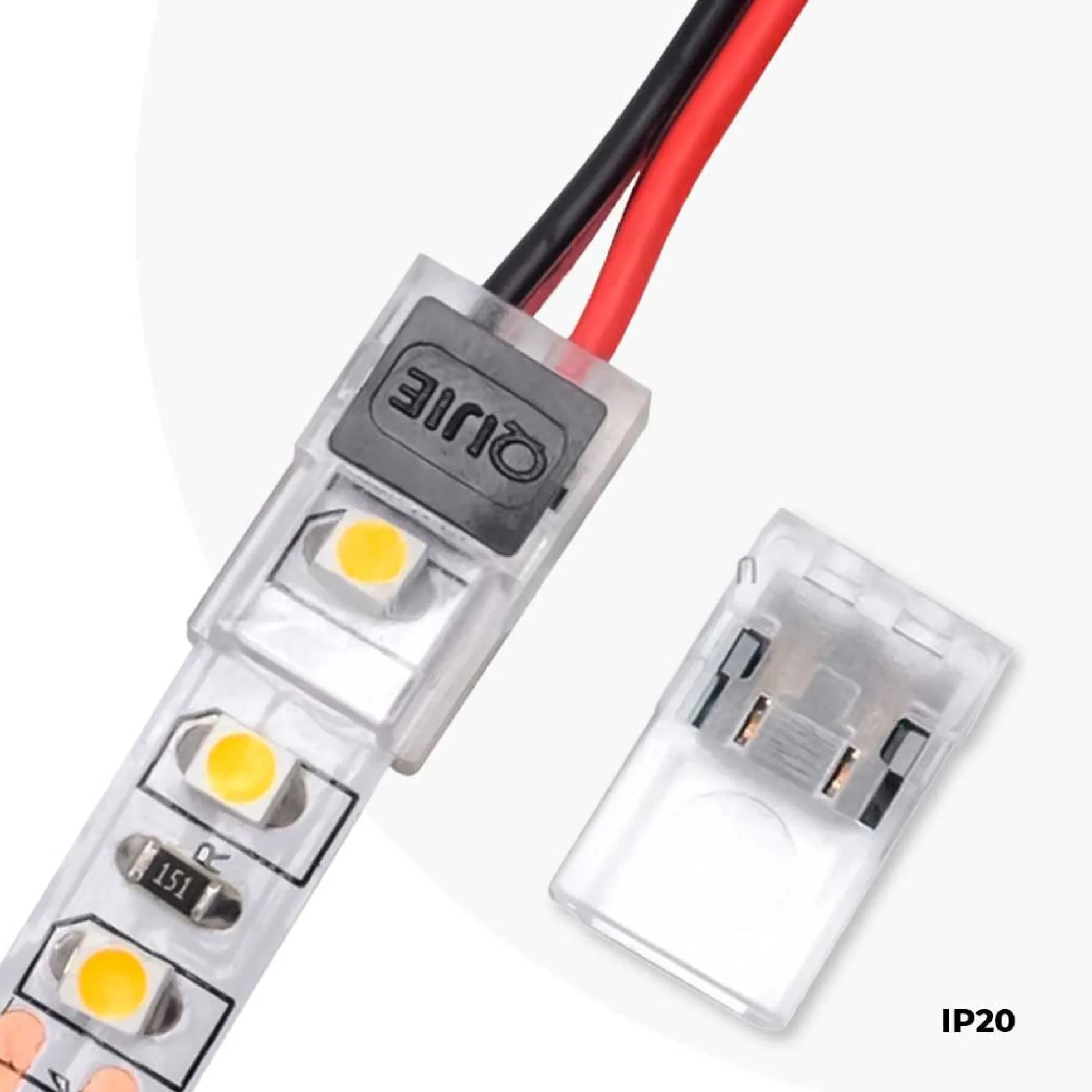 Conector rápido CLIP 2 pin - Tira a cable PCB 8mm IP20 máx. 24V