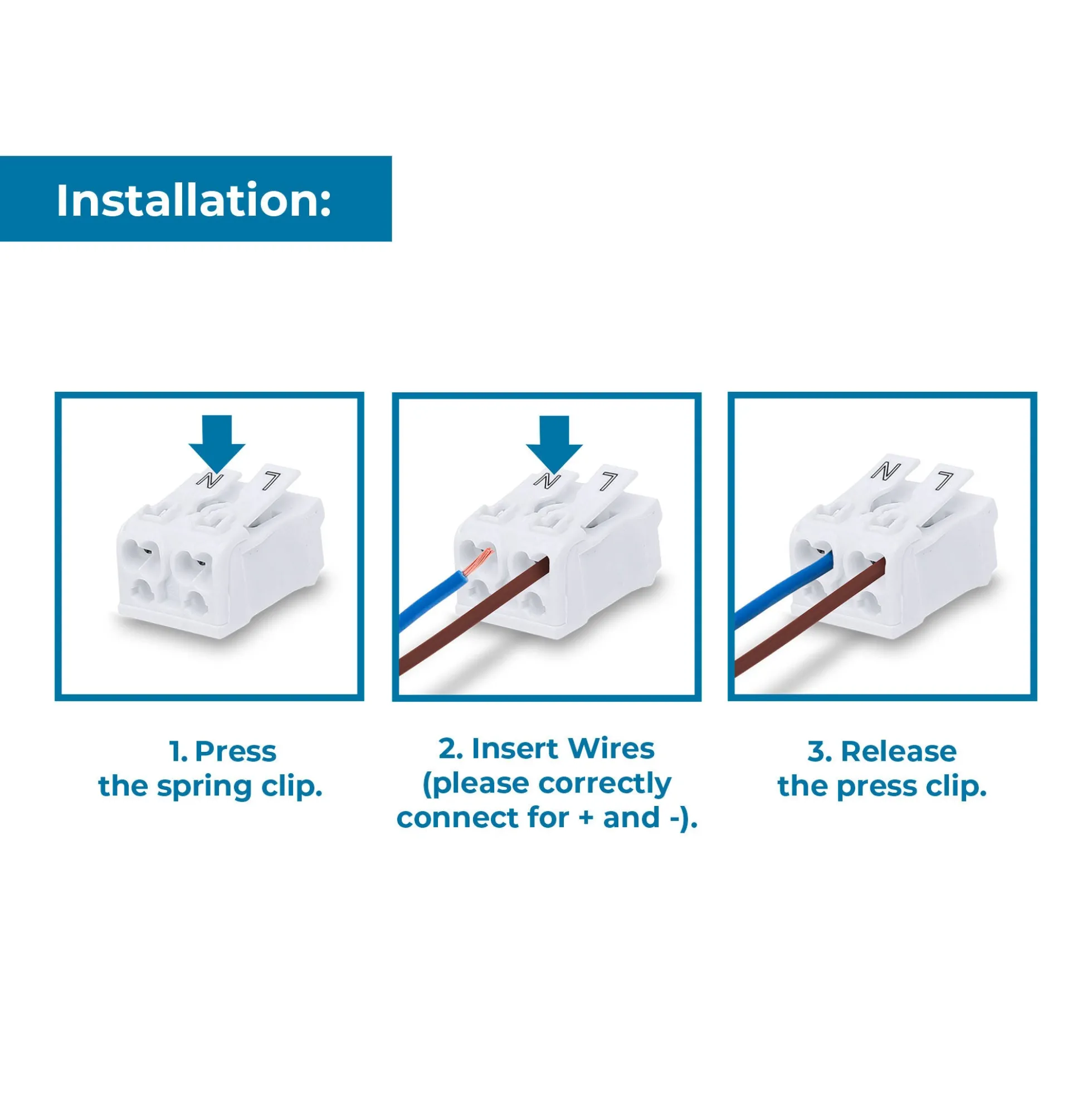 Conector rápido de 2 polos / 0.5 - 2.5mm