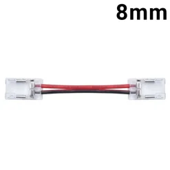 Conector rápido monocolor puente tira a tira 8mm para COB