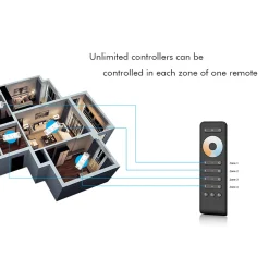 Controlador CCT 12-24V DC - 2 canales - 5A/canal - RF 2.4GHz - Skydance