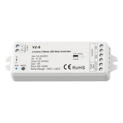Controlador CCT 12-24V DC - 2 hilos - 5A - RF 2.4GHz - PUSH dimmer - Skydance