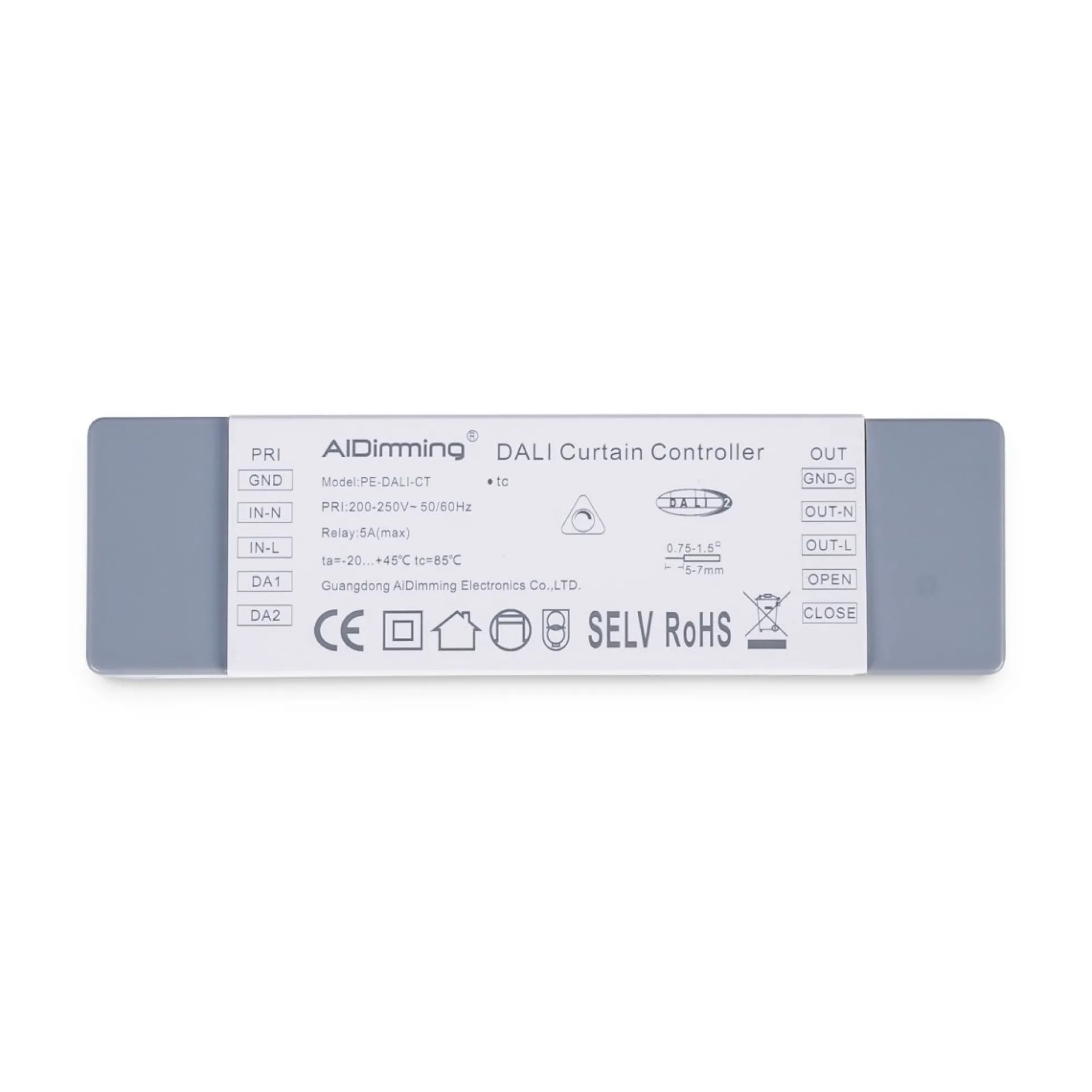 Controlador DALI para motor de cortinas de 5 cables - 5A - 500W