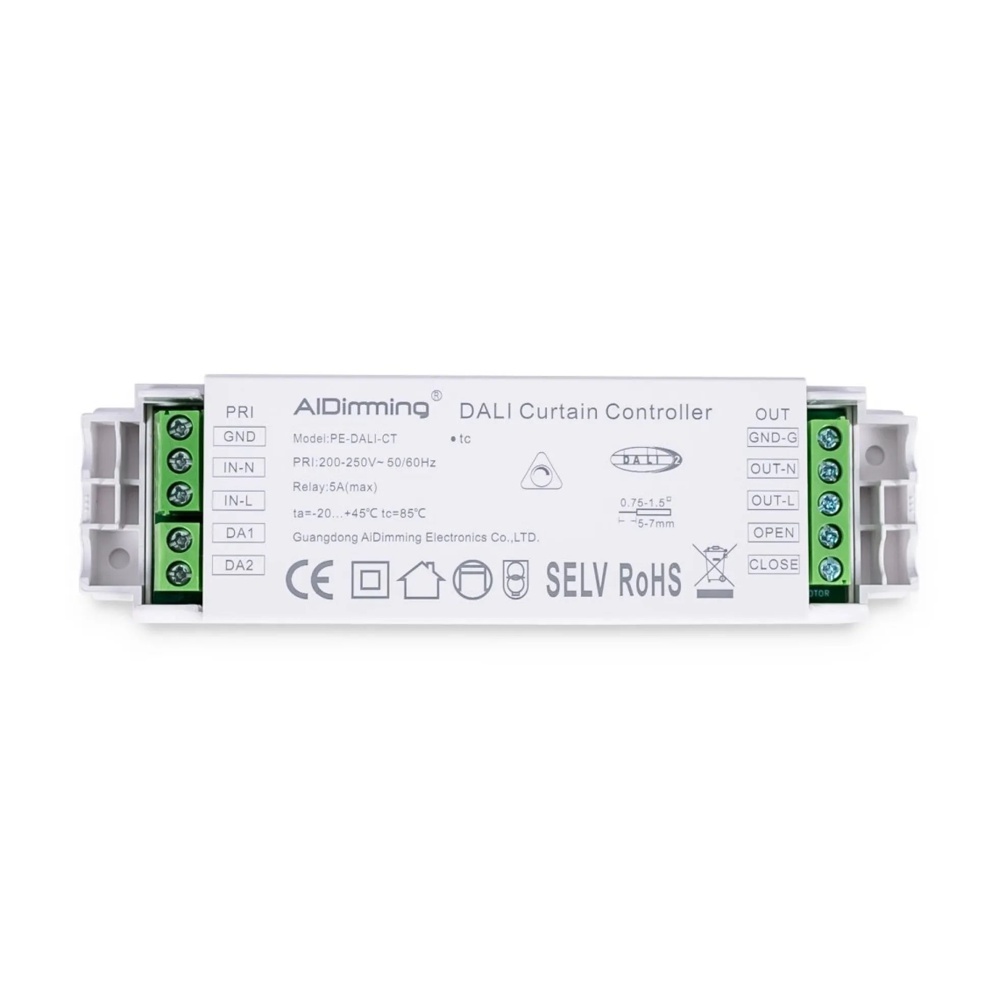 Controlador DALI para motor de cortinas de 5 cables - 5A - 500W