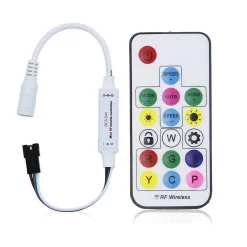 Controlador LED IC pixel RGB/RGBW con mando a distancia RF - 5-24V DC - 2048 pixeles
