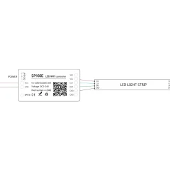 Controlador LED IC pixel WIFI RGB/RGBW - 5-24V DC - 2048 pixeles