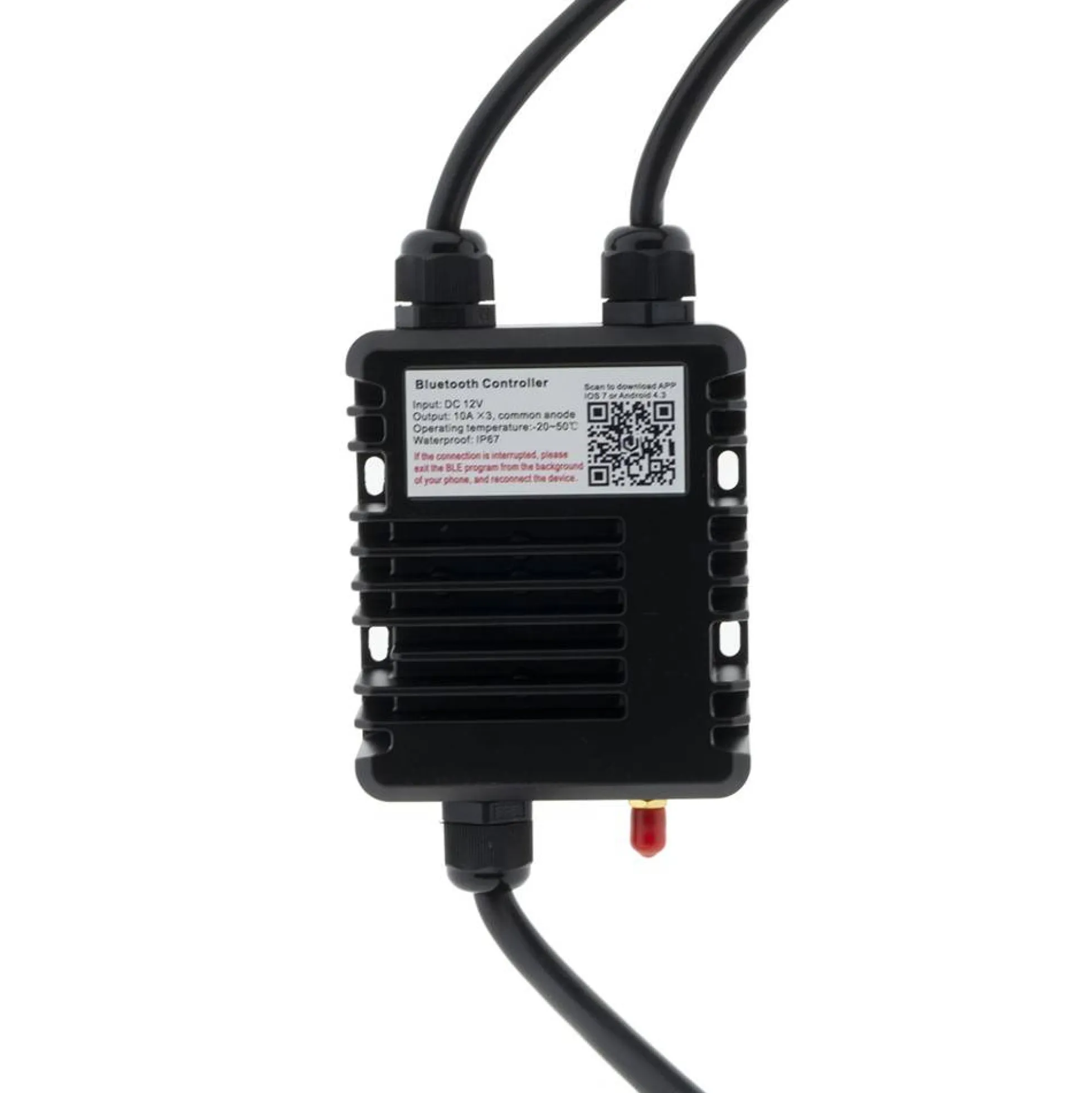 Controlador LED RGB por Bluetooth estanco IP68 12/24V