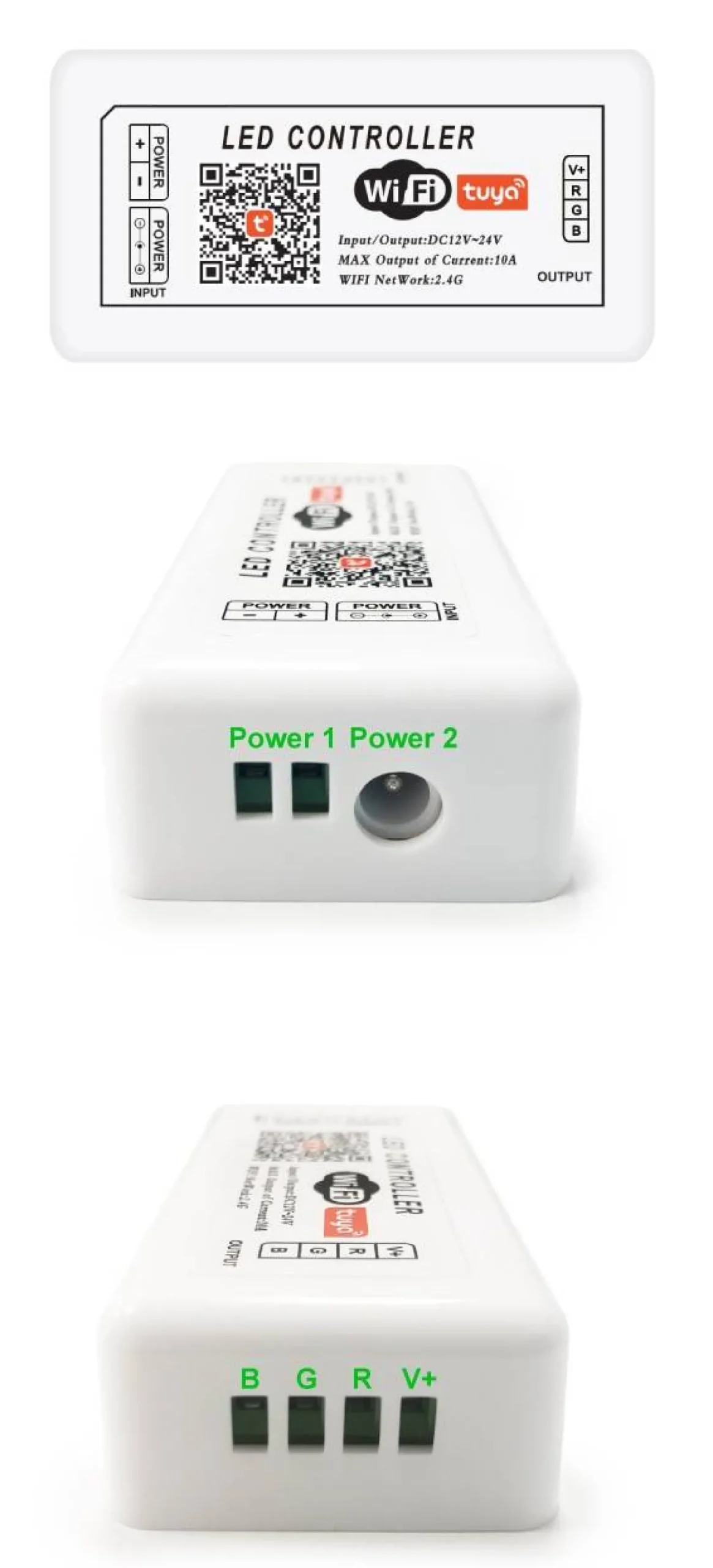 Controlador LED SMART+ WIFI RGB 12/24V 3 canales