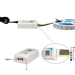 Controlador LED WIFI RGBW 12/24V 4 canales 4A/CH