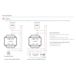 Controlador MINI - TRIAC - WiFi+RF - 100-240V AC - TUYA - Skydance