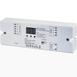 Controlador monocolor AC TRIAC - DMX Dimmer - 2 canales 1,2A/ch - 100-240V - Sunricher