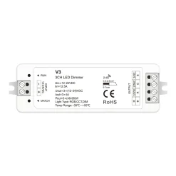 Controlador Monocolor / CCT / RGB 12-24V DC - 3 canales - 4A/canal - RF 2.4GHz - Skydance