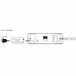 Controlador monocolor/ CCT/ RGB/ RGBW 12-24V DC - 4 canales - Programable - RF 2.4GHz - Skydance