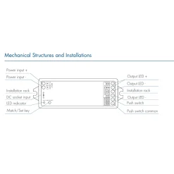Controlador Monocolor / CCT - 12-36V DC - WiFi+RF - TUYA - Skydance