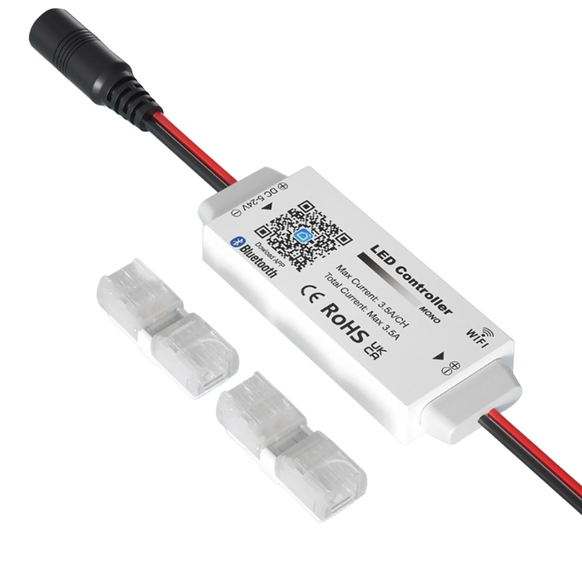 Controlador monocolor mini - WiFi + Bluetooth - 5-24V DC - 3.5A
