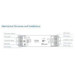 Controlador monocolor 12-48V DC - 15A - RF 2.4G - PUSH dimmer - Skydance
