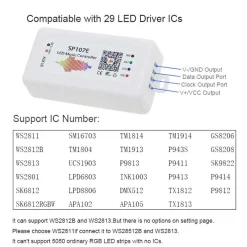 Controlador musical LED IC Pixel RGB/RGBW Bluetooth - 5-24V DC - 960 pixeles