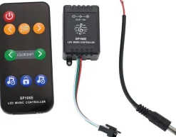 Controlador musical LED IC Pixel RGB/RGBW con mando a distancia - 5-12V DC - 600 pixeles