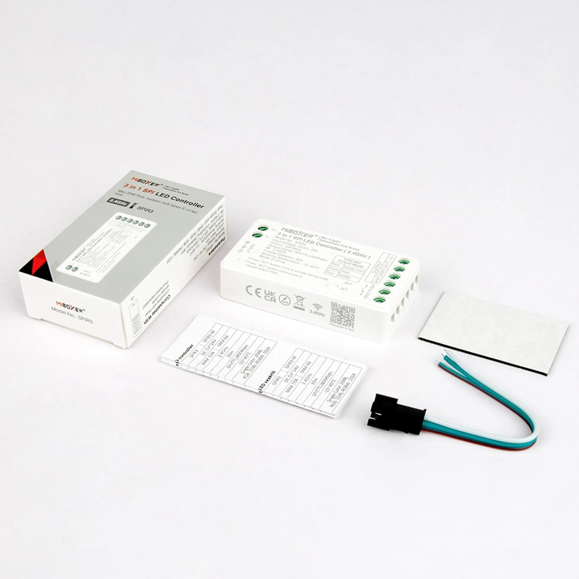 Controlador para tiras LED SPI / IC - Monocolor - RGB - RGBW - 5/24V DC - 2.4GHz - Mi Boxer