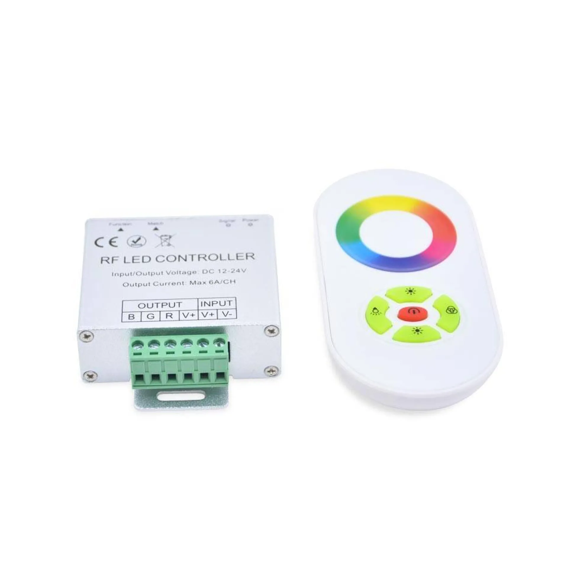 Controlador RGB 18A (6a/canal) 12/24V DC mando círculo RGB