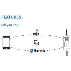 Controlador RGB + CCT mini - WiFi + Bluetooth - 5-24V DC - 3.5A