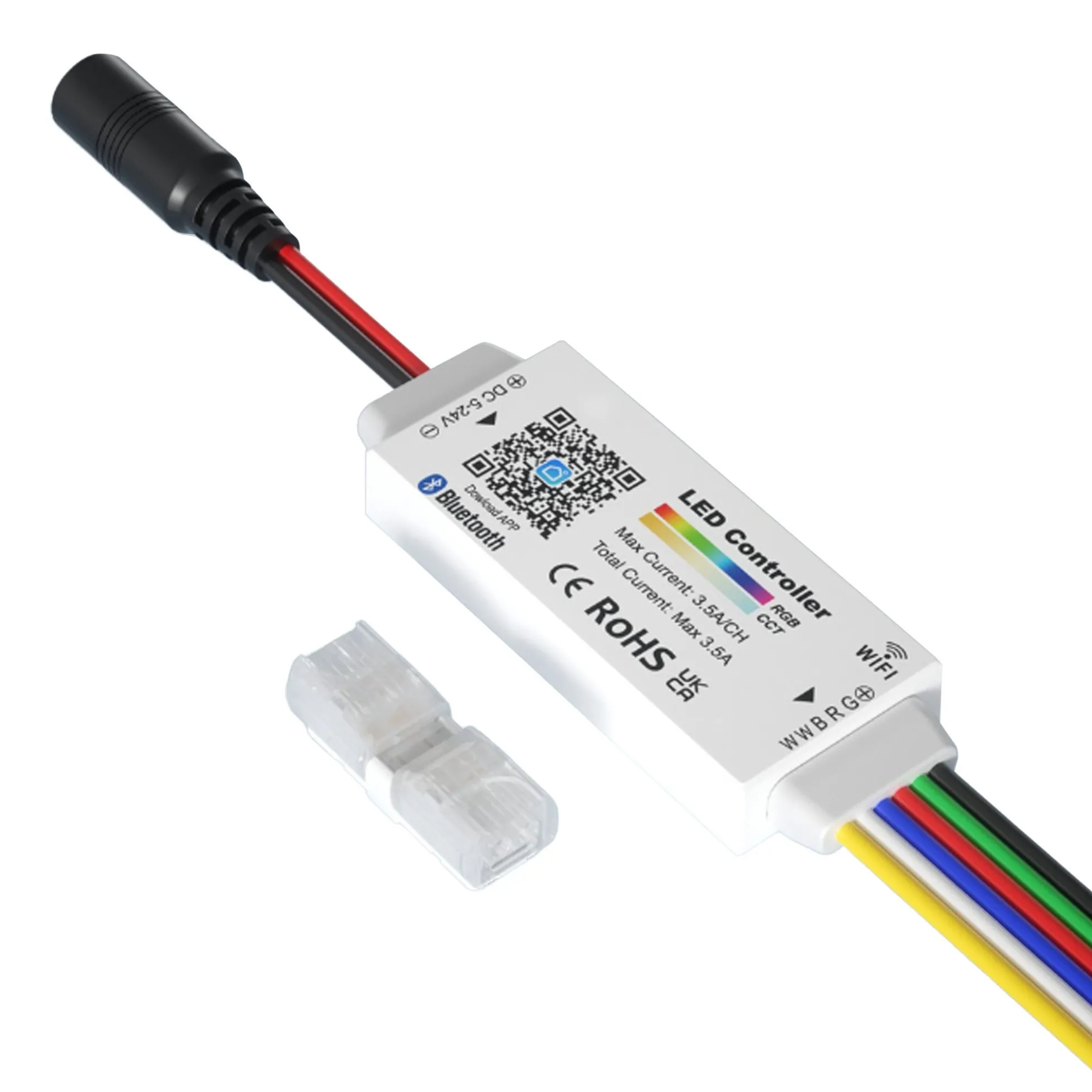 Controlador RGB + CCT mini - WiFi + Bluetooth - 5-24V DC - 3.5A