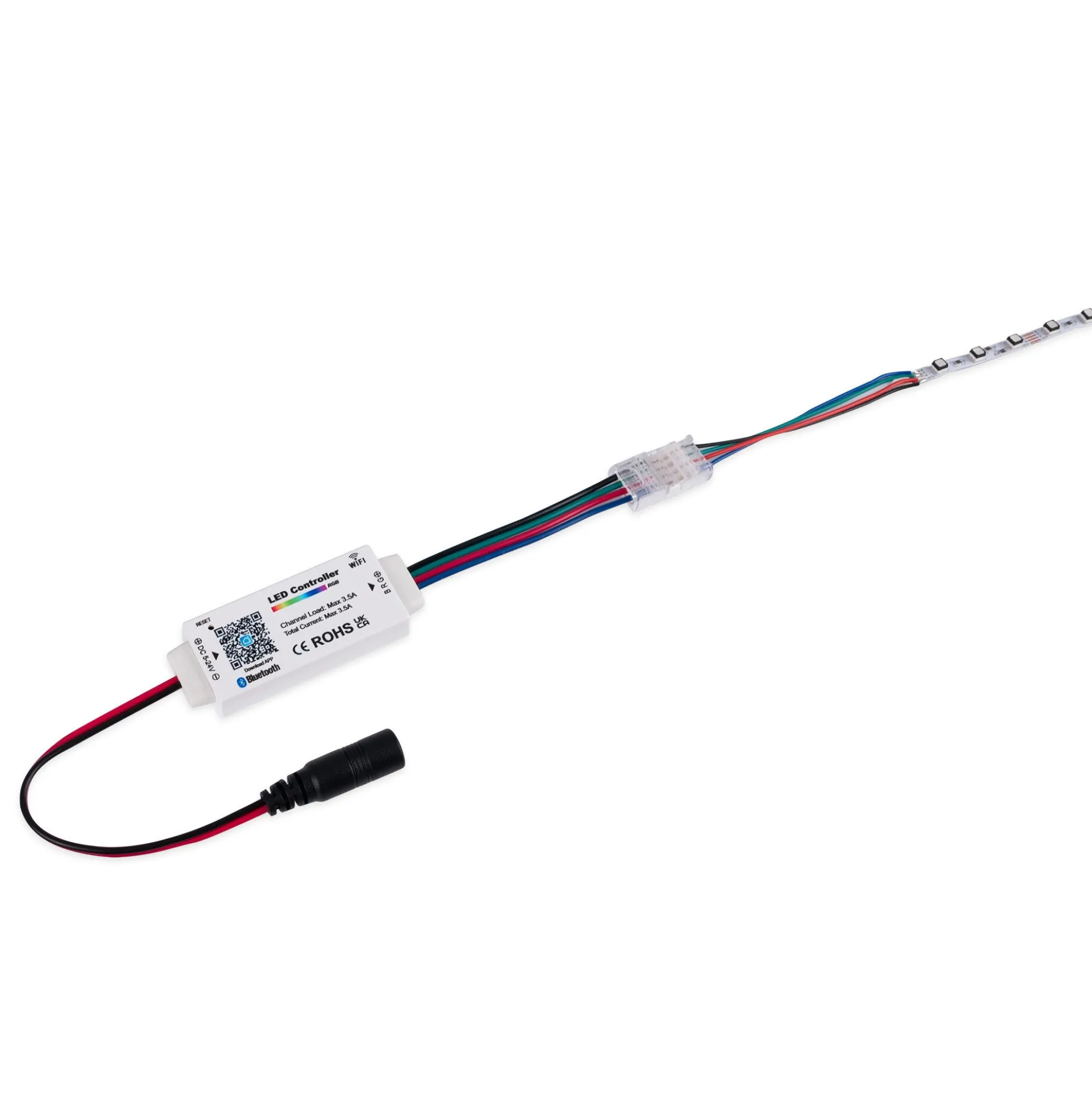 Controlador RGB mini - WiFi + Bluetooth - 5-24V DC - 3.5A