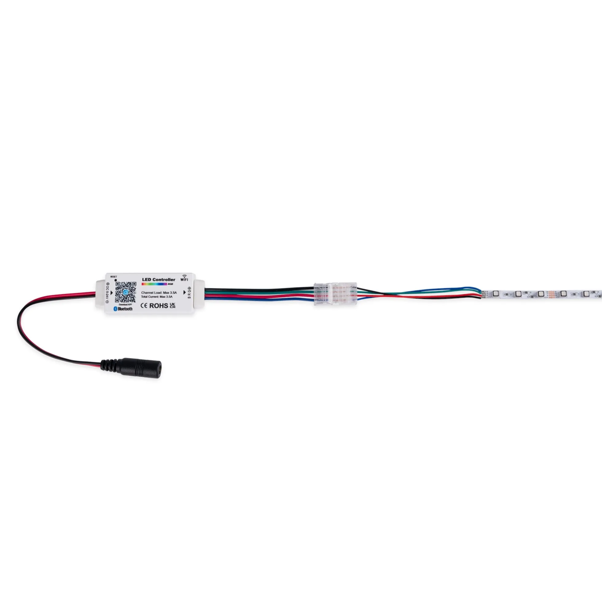 Controlador RGB mini - WiFi + Bluetooth - 5-24V DC - 3.5A