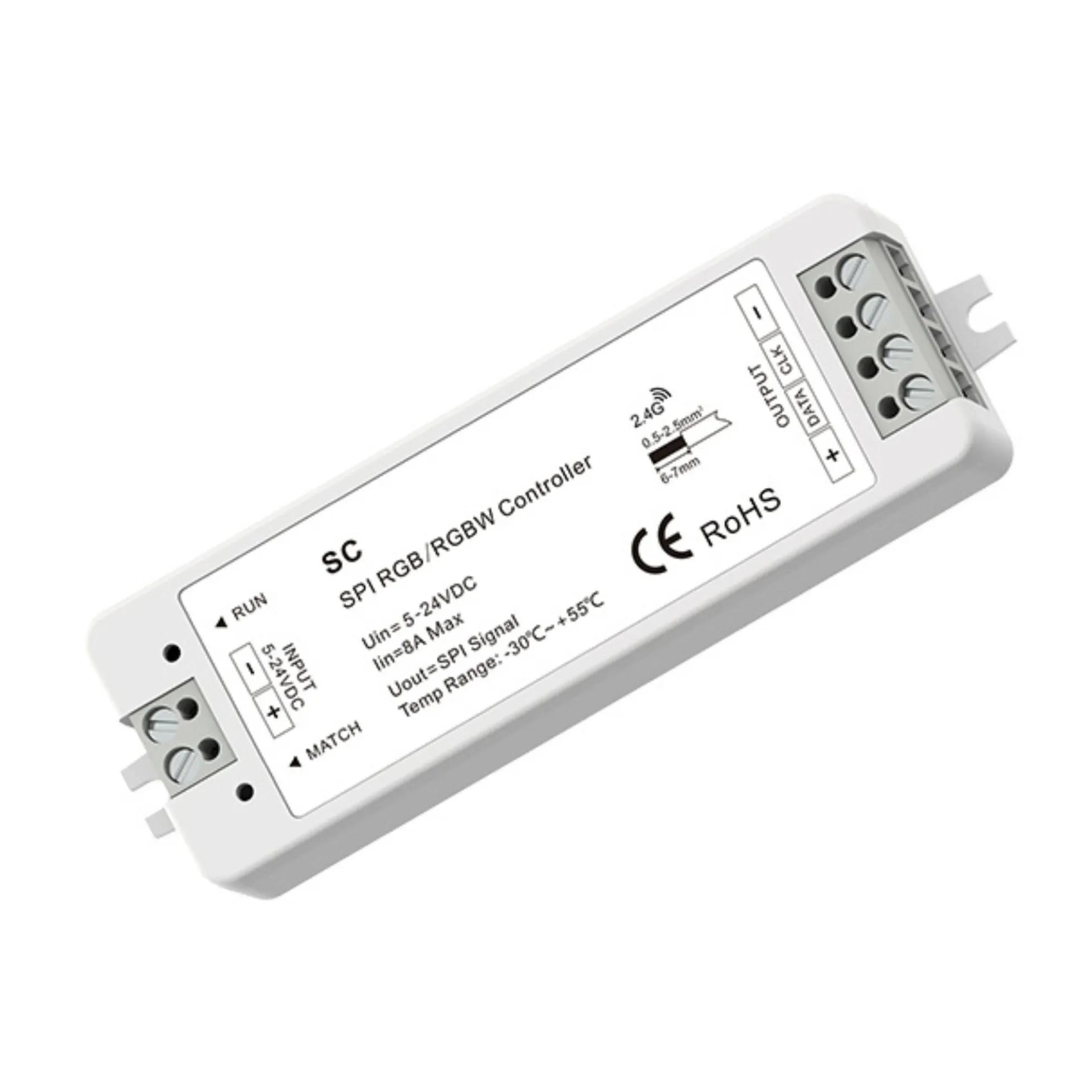 Controlador RGB / RGBW SPI para tiras LED IC inteligentes 5-24V - RF 2.4GHz