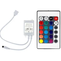 Controlador RGB 12V 6A (2a/ch) con mando IR 24 teclas