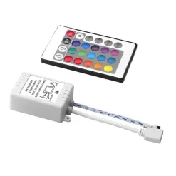 Controlador RGB 12V 6A (2a/ch) con mando IR 24 teclas