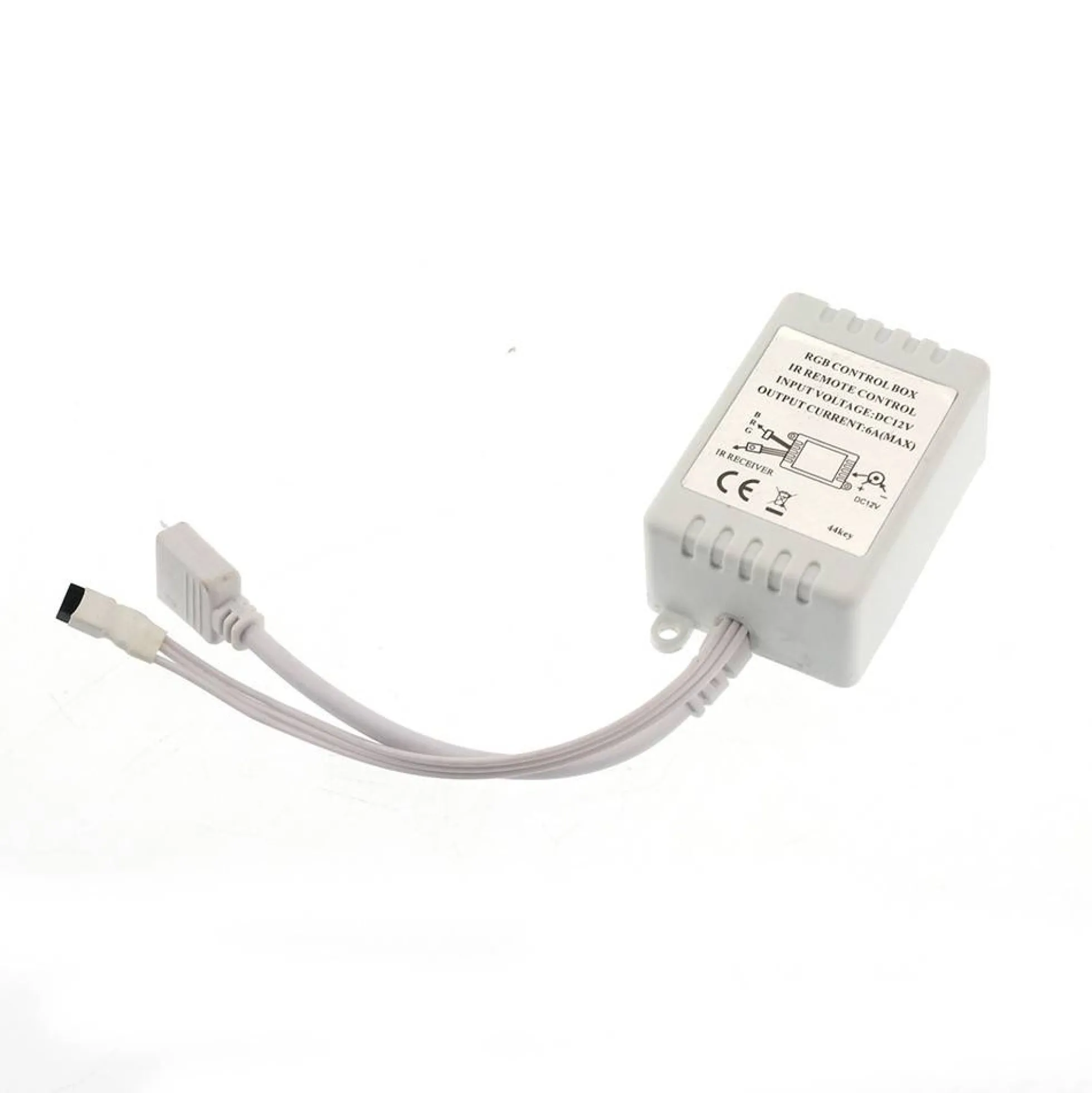 Controlador RGB 12V 6A (2a/ch) con mando IR 24 teclas