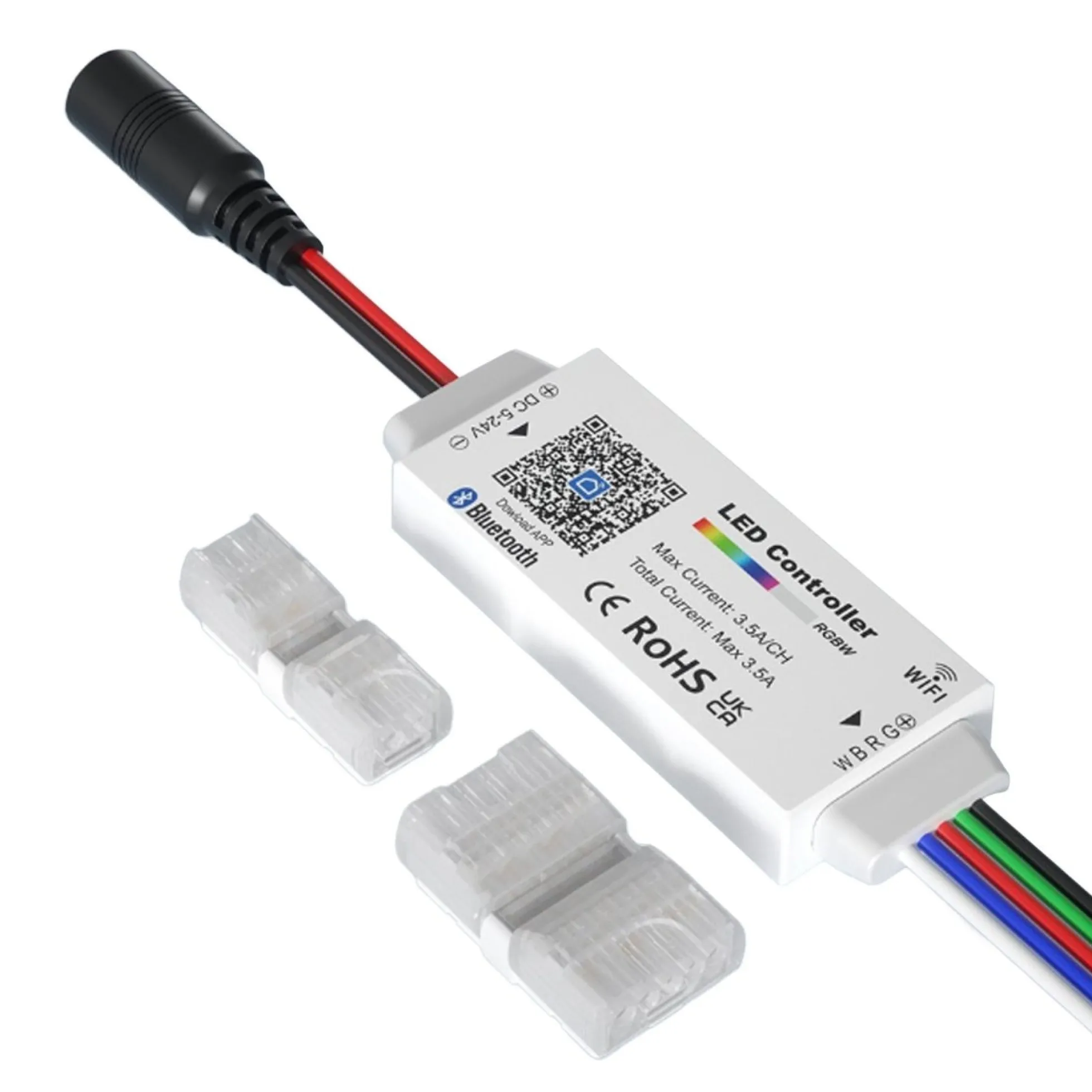 Controlador RGBW mini - WiFi + Bluetooth - 5-24V DC - 3.5A